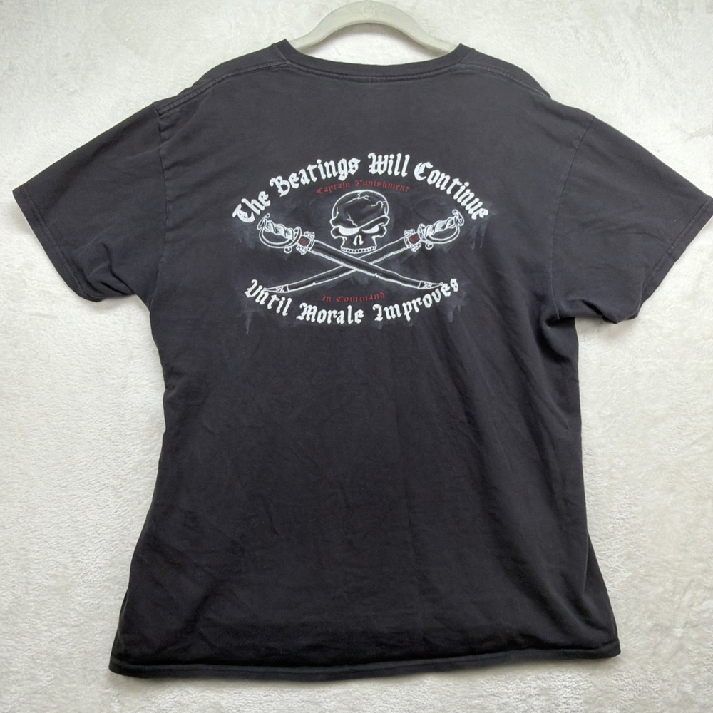 Vintage Delta Pro Weight Skull Crossbones Pirate Graphic T Shirt XL
